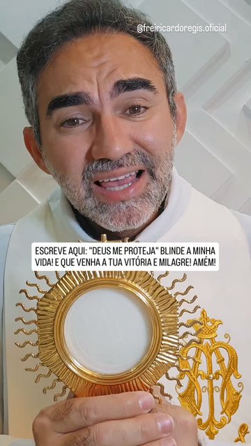 Escreve aqui: "AMÉM" "DEUS ME PROTEJA" e sinta a Graça do Senhor que vem com a tua Vitória e Proteção 
Siga o meu perfil ➡️ @freiricardoregis.oficial para receber diariamente as bênçãos e mensagens! Compartilhe #jesus…