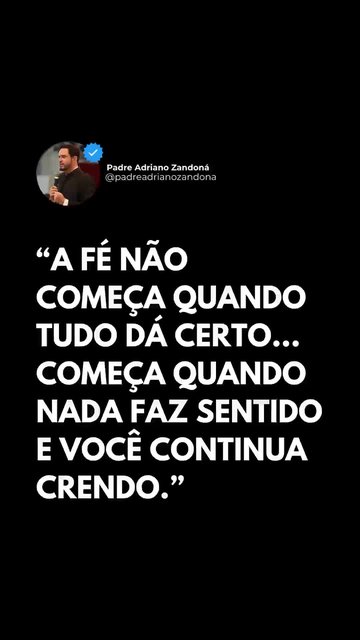 A fé não é a certeza do caminho fácil, mas a coragem de confiar quando tudo perde o sentido.
 É na incerteza que a fé se revela, não como um sentimento passageiro, mas como uma decisão de permanecer firme, crescer e e…