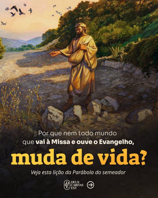 A Palavra de Deus é sempre uma semente poderosa… mas o fruto depende do coração que a recebe. 🌱
Todos os domingos ouvimos o Evangelho, mas a pergunta que Jesus nos faz é: que tipo de terra temos sido?
Que o Senhor e…