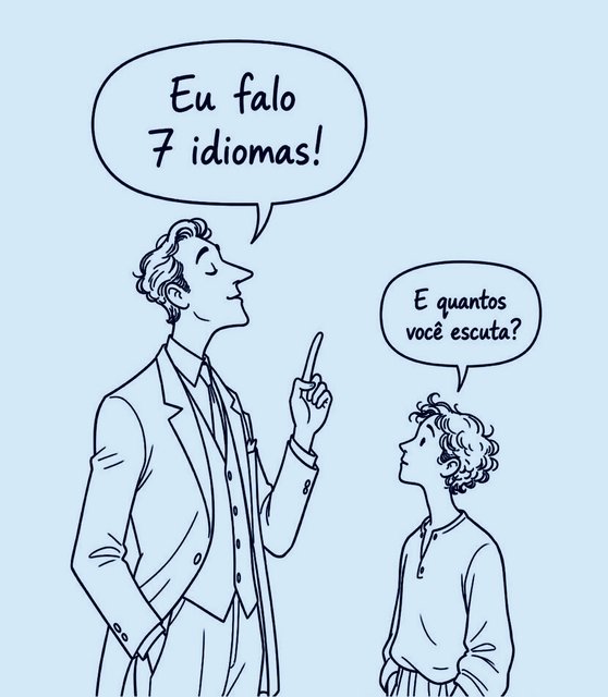 Uma fala eloquente pode até impressionar… mas somente quem escuta acolhe e transforma! 

Vivemos numa época em que todos querem ser ouvidos, mas poucos suportam o silêncio 
necessário para compreender alguém. 
Colecio…