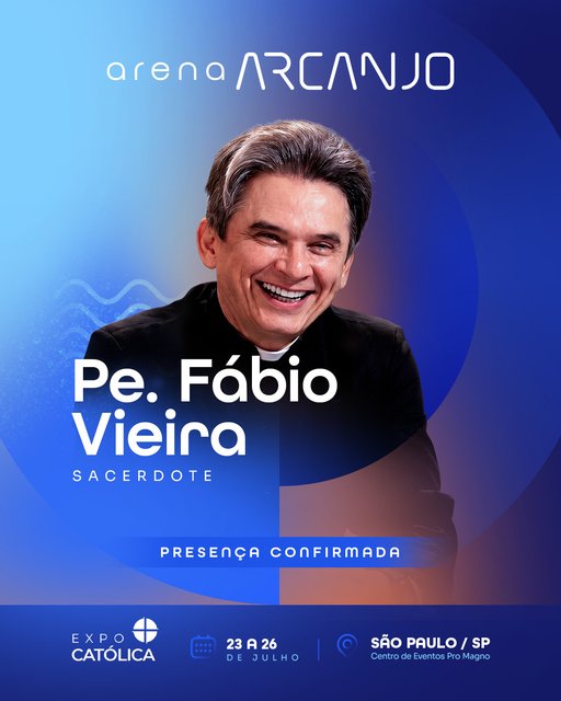 Confirmamos Padre Fábio Vieira, @padrefabiovieira, na Arena Arcanjo! 💙

Um dos principais divulgadores do apostolado do Beato Carlo Acutis no mundo, Padre Fábio residiu em Assis com a família Acutis e hoje tem se dedi…