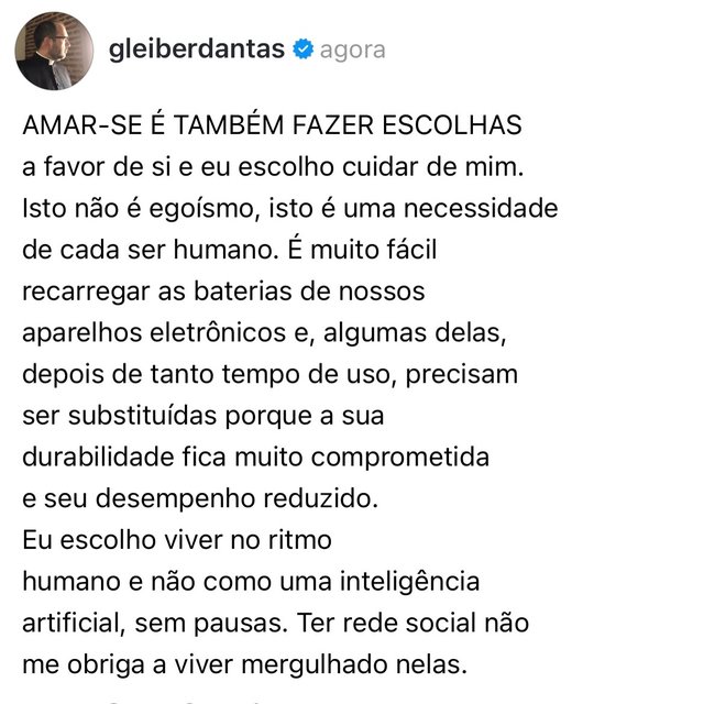 Post de Padre Gleiber Dantas