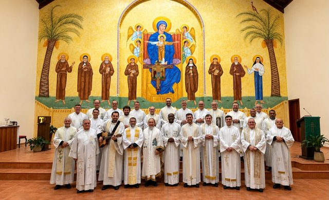 Agradeço a @arquidiocesejoinville pelo convite para pregar o retiro para parte do clero. Deus abençoe sua missão. Tema: Presbíteros no Coração de Deus.
