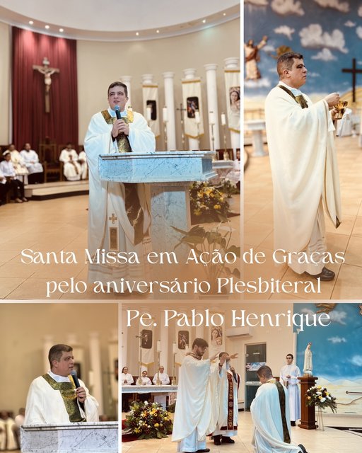 Santa Missa em ação de graças pelos 8 anos de vida presbiteral do Padre Pablo Henrique, nossa comunidade se reuniu para louvar ao Senhor por esse chamado, que se renova a cada dia no serviço ao altar, na pregação da P…