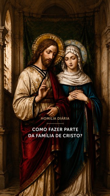 Cristo, mostrando hoje que os vínculos espirituais são mais importantes que o mero parentesco, concede-nos a oportunidade maravilhosa de nos tornarmos pais e mães, irmãos e irmãs dele: porque, se tivermos fé, crendo n…
