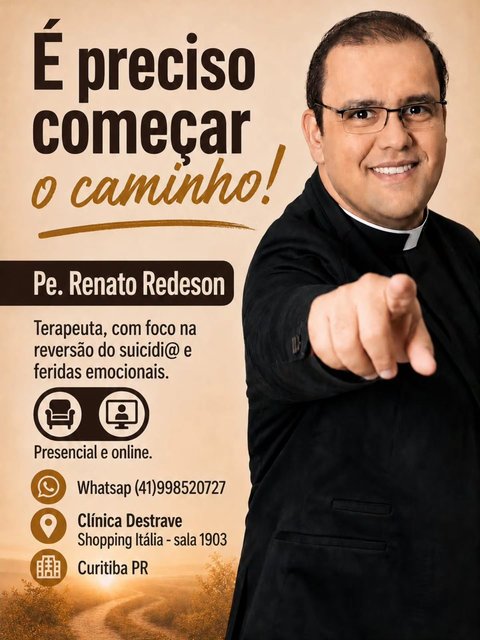 Quero me fazer presente na sua vida nesta hora difícil, para te escutar e ser porta-voz de uma palavra de cura e reconstrução. Um caminho estruturado para que jajá, com a graça de Deus, você se despeça dessa forma atu…