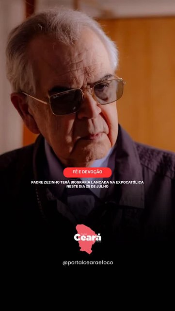📌 Siga o @portalcearaemfoco para mais informações.
Um dos maiores comunicadores da Igreja Católica no Brasil, Padre Zezinho, SCJ, terá sua primeira biografia autorizada lançada no próximo dia 25 de julho, durante a E…